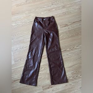 Princess Polly Brown Leather Pants